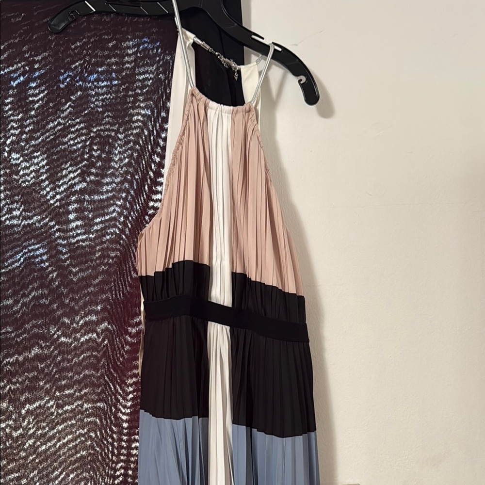 BCBG Multicolor Pleated Dress